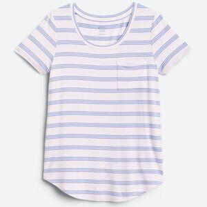 Market & Spruce Elaine Pocket Short Sleeve Tee - White - L